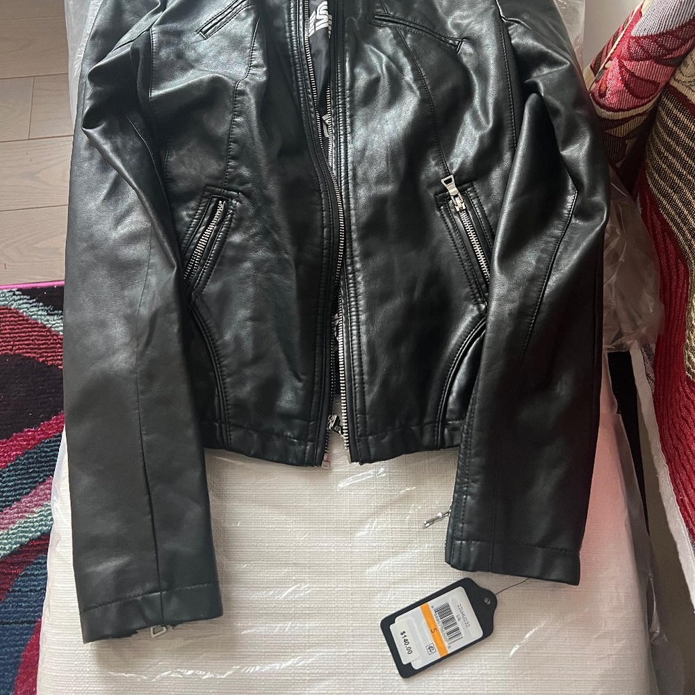 Guess Leather Jacket NWT Small (faux)